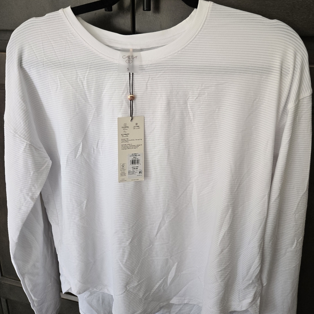 Calia RENEW White Long Sleeve Top